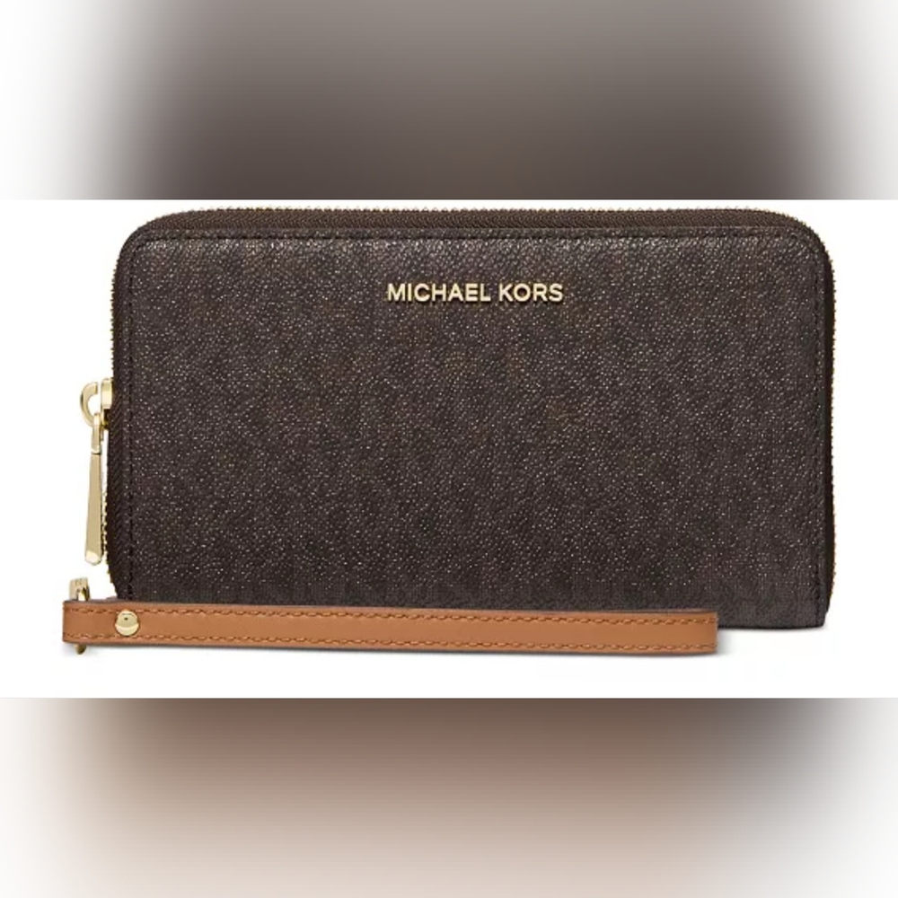 Signature Jet Set Flat Multifunction Phone Case/ wristlet